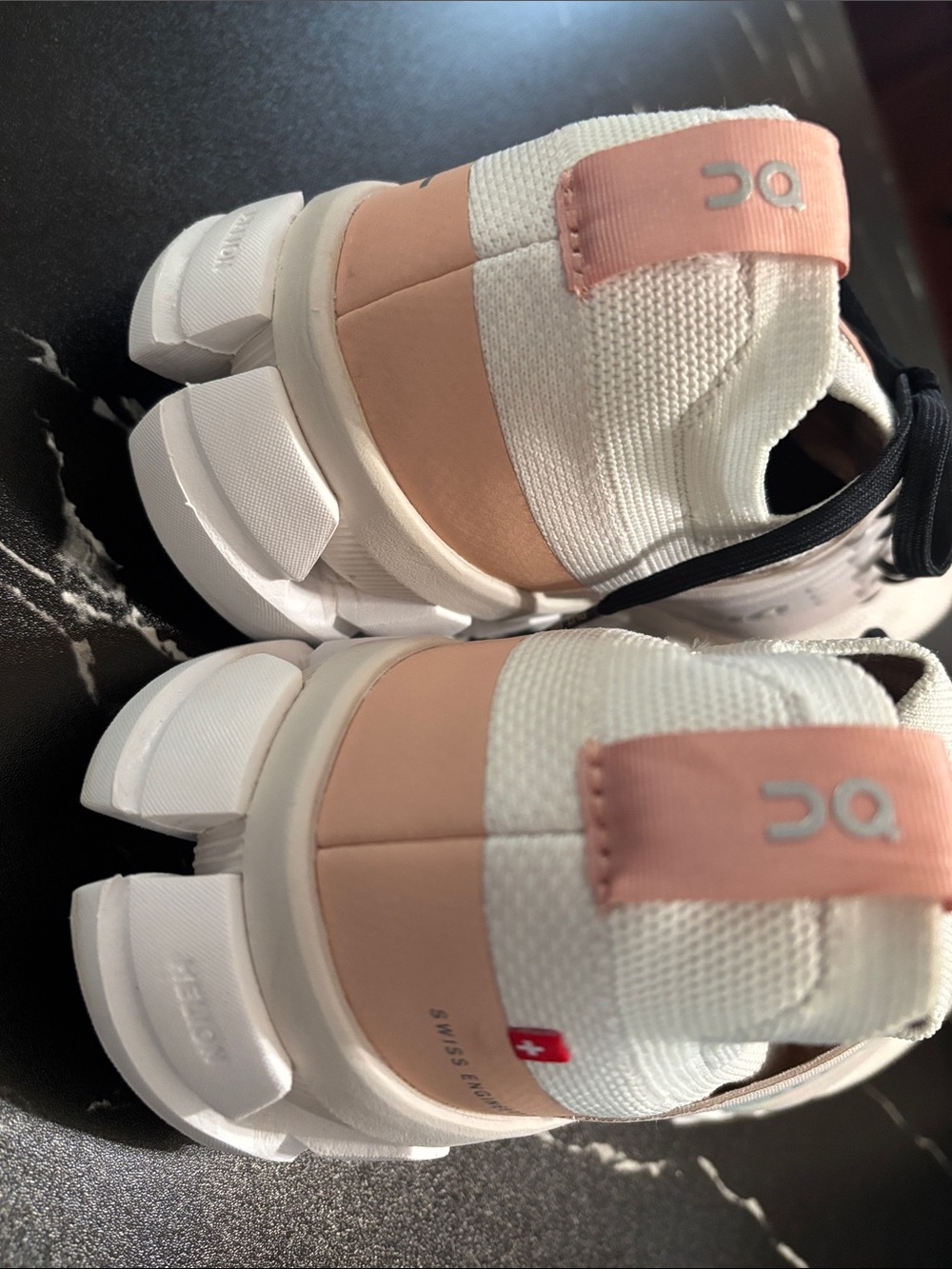 On Cloudswift 3 Light Pink and white Women's Athletic Running Shoes - Picture 3 of 9